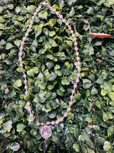 Load image into Gallery viewer, Ball Chain Necklace with Iridescent Cushion Cut Drop
