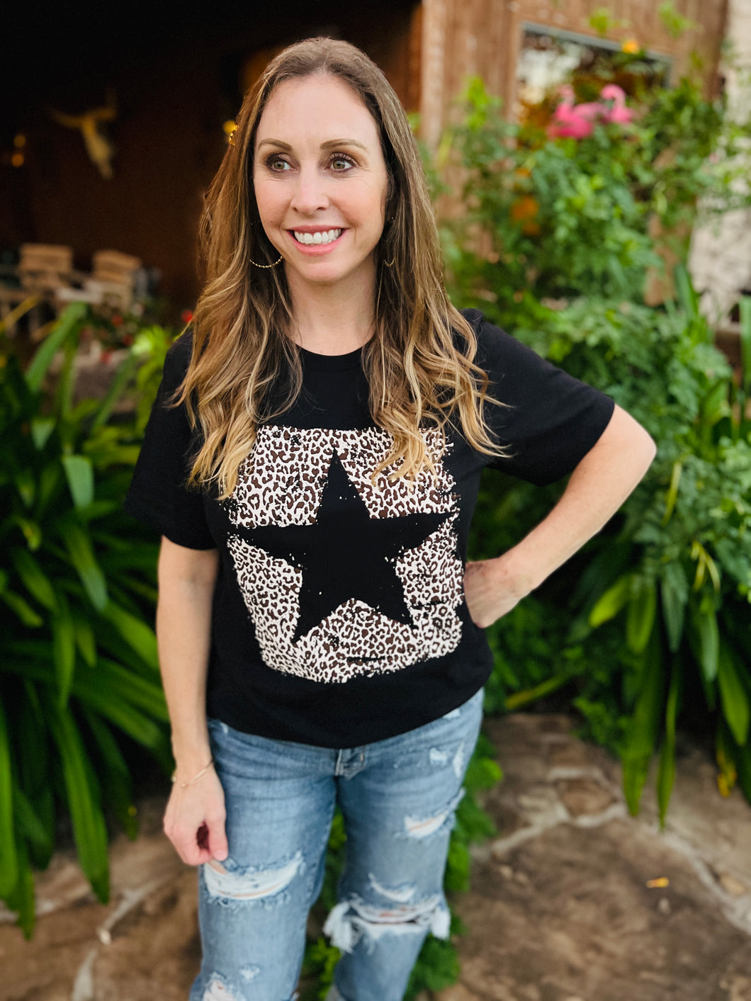 Leopard Star Tee