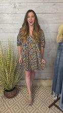 Load and play video in Gallery viewer, Navy Floral Ruffle Sleeve Dress
