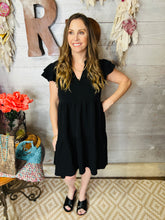 Load image into Gallery viewer, Ruffle Sleeve Tiered Dress

