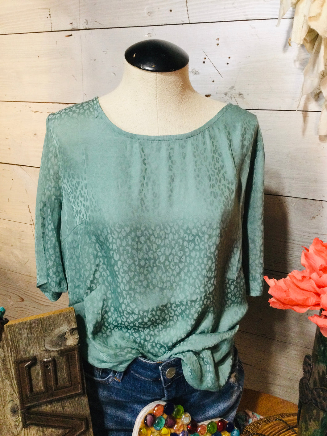 Lagoon Leopard Spot Blouse