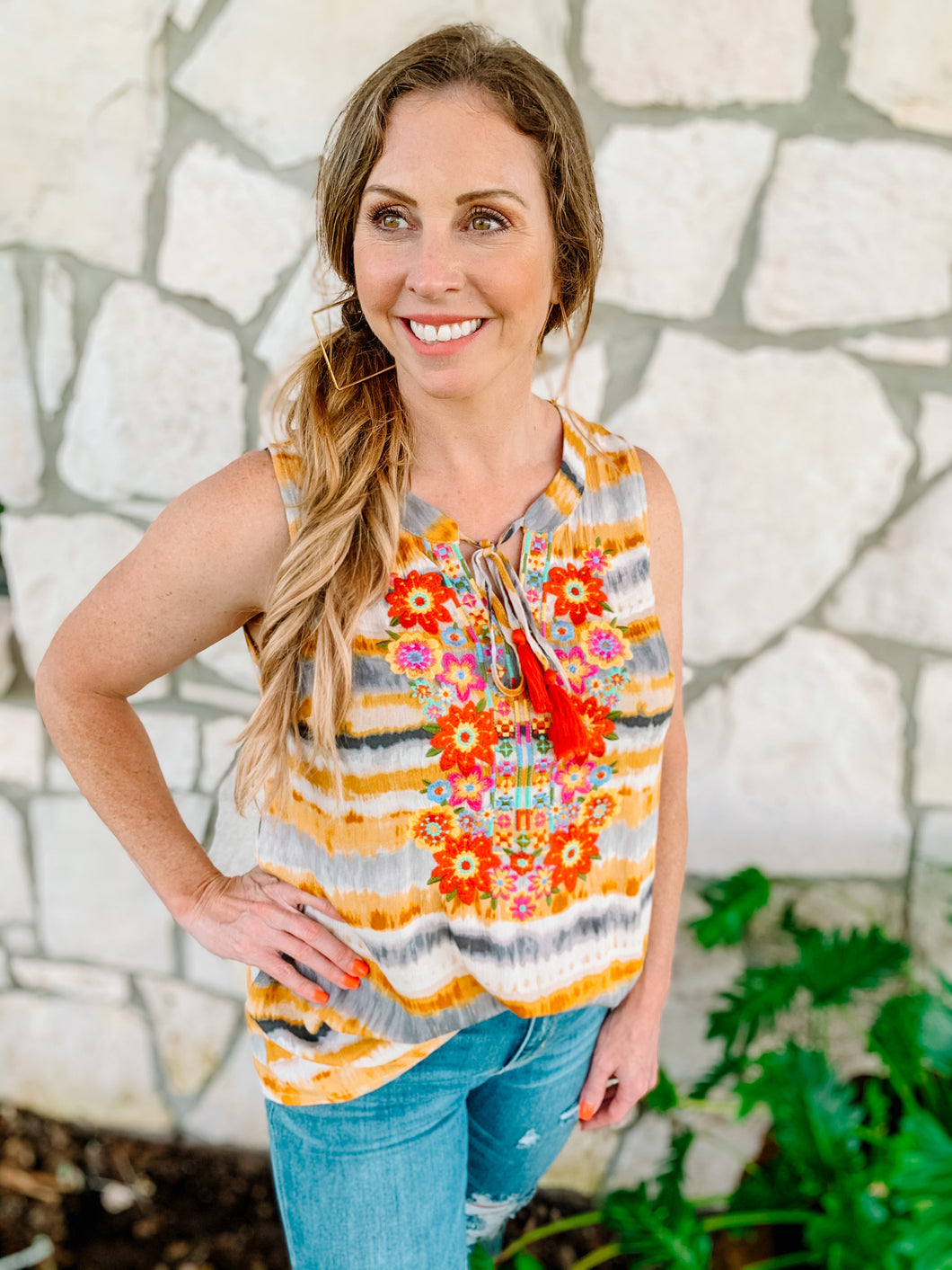 Floral Tye Dyed Blouse