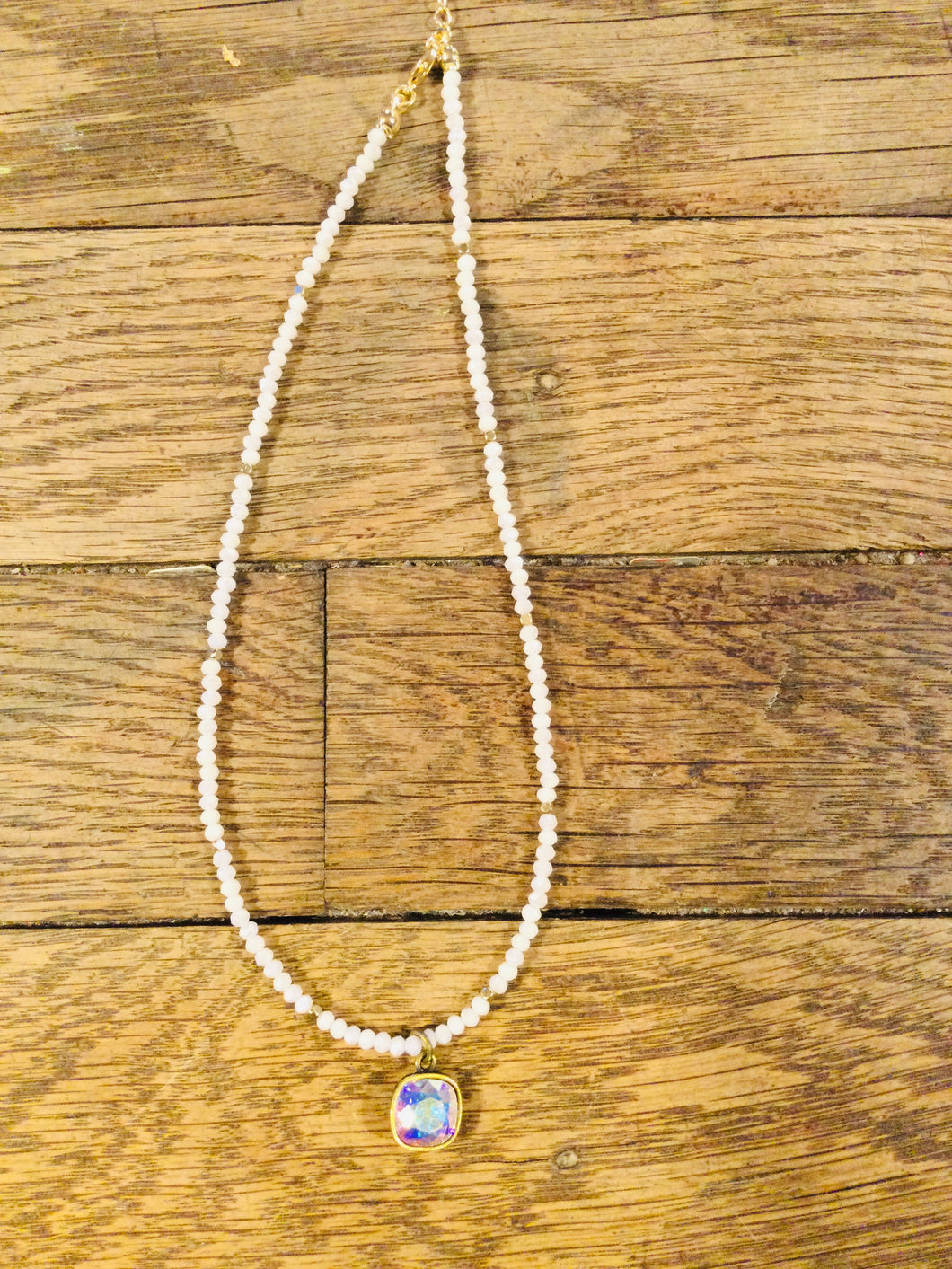 White Beaded Choker